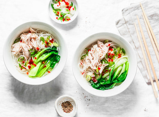 Wok-Style Chicken Rice Noodle Soup