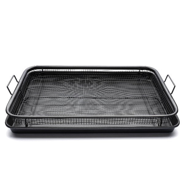 Air Fryer Basket for Oven Stainless Steel, 15 x 11 Inch Air  Fryer Accessories Oven Rack and Crisper Tray, 2 Piece Nonstick Bacon Cooker  Broiler Pan for Oven, Bakeware Sets Oven