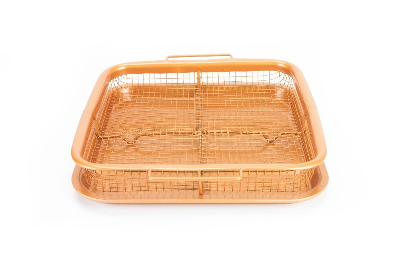 EaZy MealZ 2-Piece Nonstick EaZy BrandZ – Bake Basket Set Fry & - Air Crisper Pan