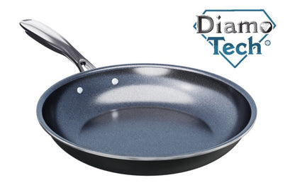 De Buyer CHOC Nonstick Fry Pan - 11” - Blue Handle for Fish - 5-Layer PTFE  Coating - Warp & Scratch Resistant - Made in France