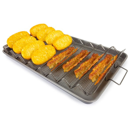 BaKrisp® Bacon Oven Rack and BaKrisp® Stainless Steel Multi-Purpose Custom  Pan - BaKrisp® Bacon Oven Racks